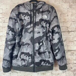 The North Face Men's Medium Homme Reversible Camouflage Jacket Grey Camo Coat M